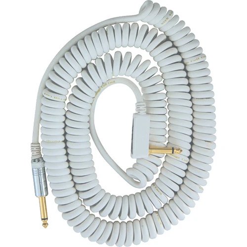Vox White Coiled Instrument Cable 29.5ft (VCC090WH)