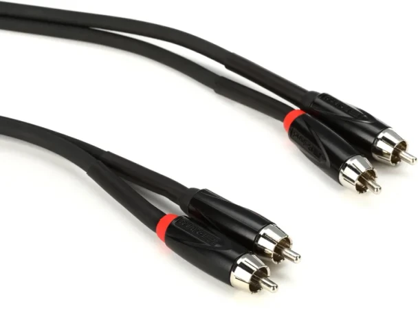 Roland Black Series 3 ft./1 m Interconnect Cable, Dual RCA to Dual RCA (RCC-3-2R2R)