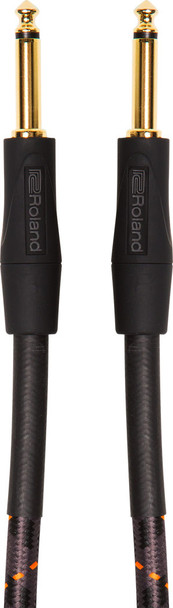 Roland Gold Series 3 ft./1 m Instrument Cable, Straight/Straight 1/4-Inch Connectors, 24K Gold-Plated Contacts, Oxygen-Free Copper (RIC-G3)