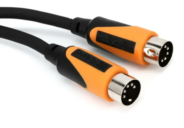Roland Black Series 5 ft./1.5 m MIDI Cable, Nickel DIN Connectors, 4-Conductor Core (RMIDI-B5)