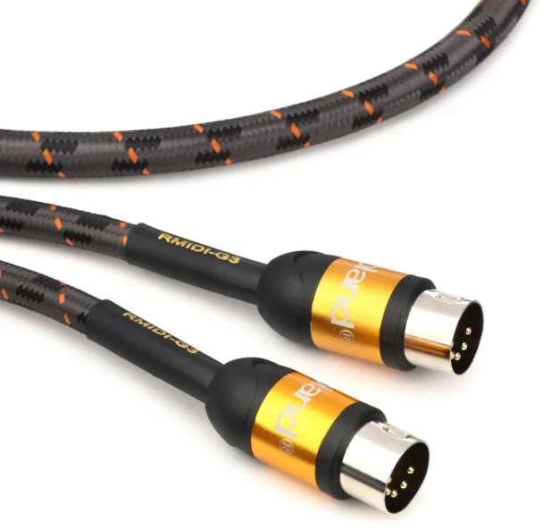 Roland Gold Series 3 ft./1 m MIDI Cable, Gold-Plated Contacts, 4-Conductor Configuration (RMIDI-G3)