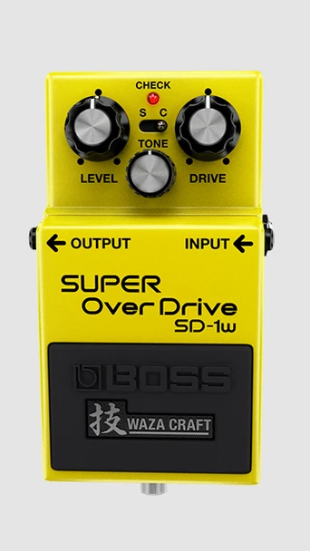 BOSS SD-1W Super Overdrive Waza Craft Pedal, All-Analog Discrete Circuitry, Standard and Custom Modes, Made in Japan (SD-1W)