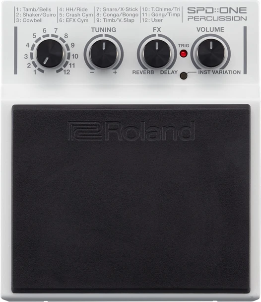 Roland SPD::ONE PERCUSSION Digital Electronic Percussion Pad with 22 Realistic Percussion Sounds, Custom WAV Sample Import, USB-MIDI, Effects, and Battery Operation (SPD-1P)