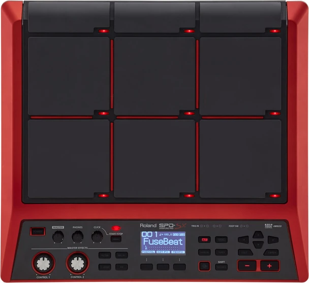 Roland SPD-SX Special Edition Professional Sampling Pad with 9 Velocity-Sensitive Pads, 16GB Storage, Multi-Pad Sampling, 3 Multi-Effects Engines, Ableton Live Lite, and Sparkling Red Finish (SPD-SX-SE)
