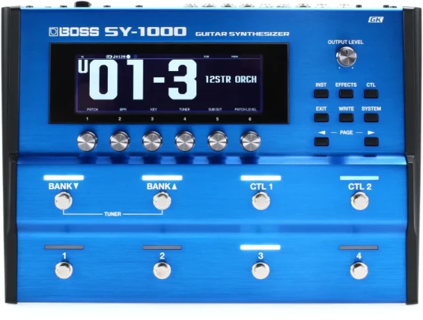 BOSS SY-1000 Guitar Synthesizer Pedal with 3 Simultaneous Synth Engines, Dynamic Synth, GR-300 Modeling, Instrument Modeling, Multi-Effects, USB Audio/MIDI, and GK Pickup Support (SY-1000)