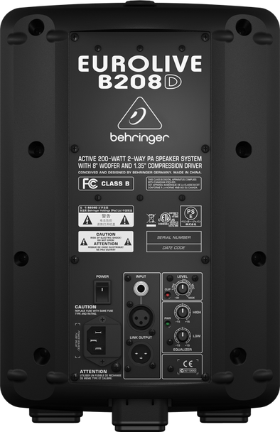 Behringer B208D Active 200-Watt 2-Way PA Speaker System