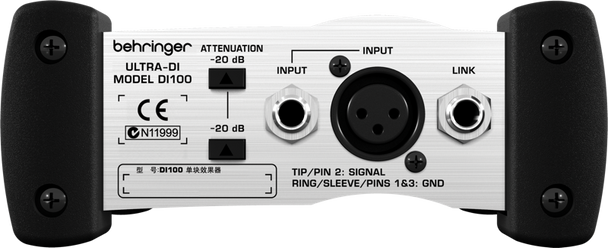 Behringer DI100 Active Professional Battery/Phantom Powered DI-Box
