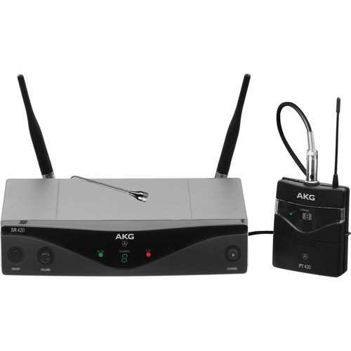 AKG, WMS420 Instrumental Set Band A wireless microphone system for reliable instrument performance and professional live audio applications, (3415H00010)