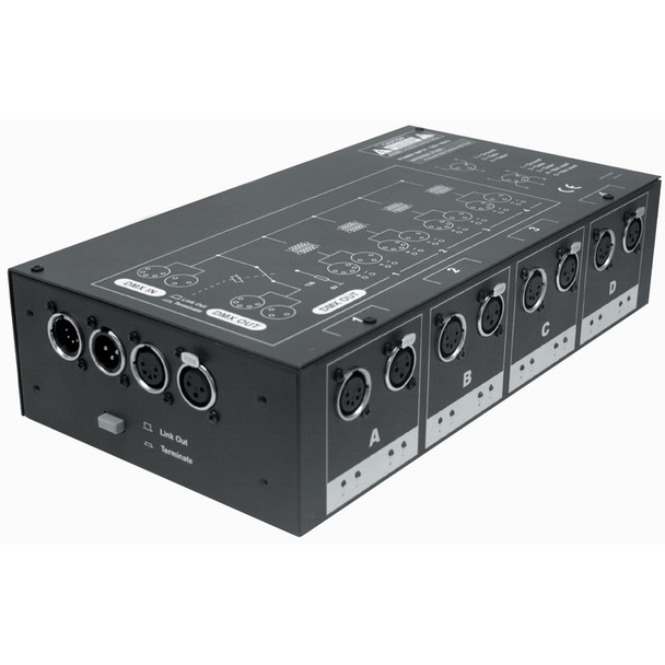 Elation DMX-BRANCH/4 Pro Lighting Dmx Splitter 3 and 5 Pin Outputs