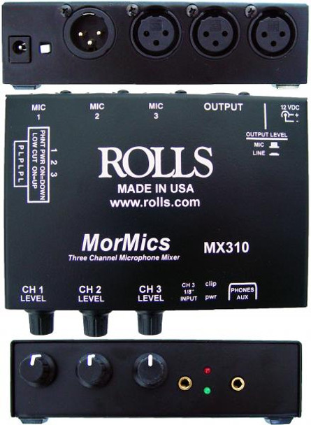 MX310 Mormic 3 Ch Mic Mixer