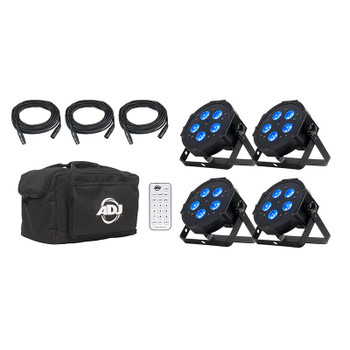 ADJ MEGA FLAT HEX PAK All-In-One Up Lighting Kit