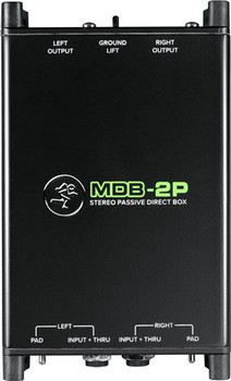 Mackie MDB-2P Dual-Channel Passive Direct Box with High-Quality Signal Isolation and Durable Metal Housing (2060250-00)