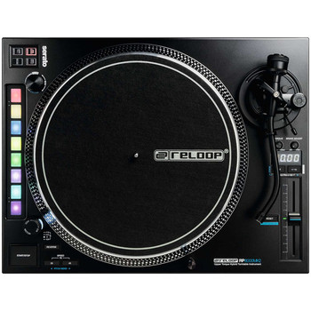 Reloop AMS-RP-8000 MK2 Hybrid MIDI-Enabled Direct-Drive Turntable for Advanced DJ Performance and Serato Integration with Performance Pad Control