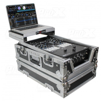 ProX 11" DJ Mixer Road Case W/Laptop Shelf for Rane Seventy-Two 72