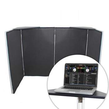 ProX Black Aluminum Corner Shelves for DJ Facade | Set of 2