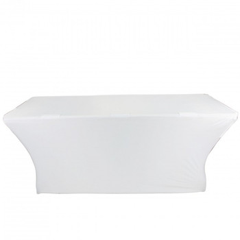 ProX 6 Ft. Open Back Spandex Table Cover Scrim - White