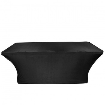 ProX 6 Ft. Open Back Spandex Table Cover Scrim - Black