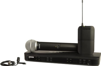 Shure BLX1288/CVL-J11 Wireless Combo System with CVL Lavalier and PG58 Handheld Microphone, J11 Band (BLX1288/CVL-J11)