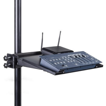 Headliner, HL31000, Accessory Tray Heavy-Duty Mountable Shelf for DJ Booths, Stands, and Truss Systems with Adjustable Angle Design