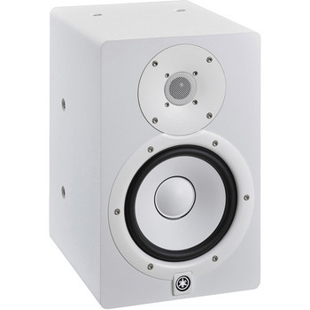 Yamaha 6.5-inch Bi-Amplified Powered Studio Monitor in White, 95W, 43–30kHz, designed for accurate installed studio monitoring with extended low-end response, (HS7IW)