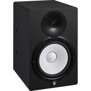 Yamaha 8-inch Bi-Amplified Powered Studio Monitor in Black, 120W, 38–30kHz, designed for accurate installed studio monitoring with deep low-end response, (HS8I)