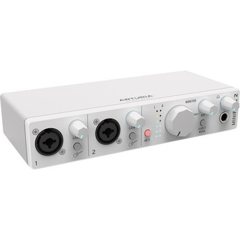 Arturia 800112 MiniFuse 2 Portable 2x2 USB Type-C Audio/MIDI Interface (White)