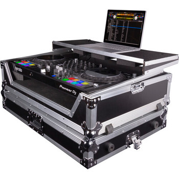 Pioneer DJ Flight Case Trolley with Laptop Platform for Pioneer DDJ-1000 and DDJ-1000SRT Controllers (Silver/Chrome)