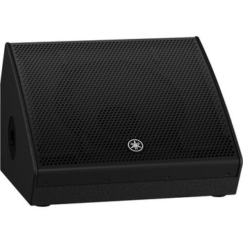 Yamaha 12-inch 2-Way Coaxial Active Floor Monitor/Loudspeaker with high-output amplification, designed for stage monitoring and live performance applications, (DHR12M)