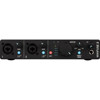 Arturia 800102 MiniFuse 2 Portable 2x2 USB Type-C Audio/MIDI Interface (Black)