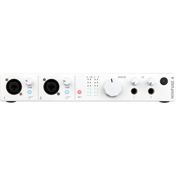 Arturia MiniFuse 4 Portable 4x4 USB Type-C Audio/MIDI Interface (White)