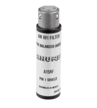 Shure A15RF RF Filter, XLR In/Out, Passes Phantom Power (A15RF)