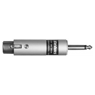 Shure A85F Transformer, Low-Z Female XLR to High-Z 1/4" Phone Plug (A85F)