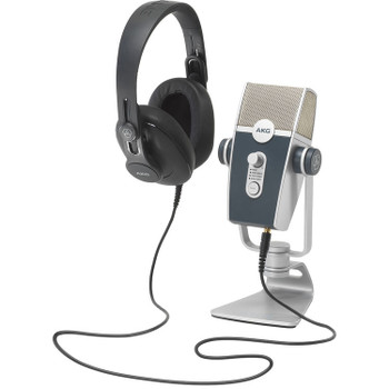 AKG, Audio Production Toolkit with Lyra USB Microphone and K371 Headphones for recording, streaming, and monitoring, ordered in pairs, (5122010-00)