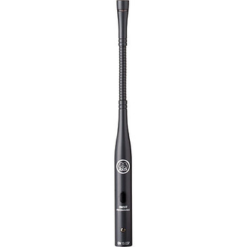 AKG, GN15 ESP rugged 15 cm gooseneck microphone with programmable mute switch, LED ring, high RFI immunity, windscreen, and XLR connector for professional installation use, (2765H00450)