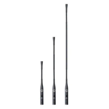AKG, GN30 ESP rugged 30 cm gooseneck microphone with programmable mute switch, LED ring, high RFI immunity, windscreen, and XLR connector for professional installation use, (2765H00460)