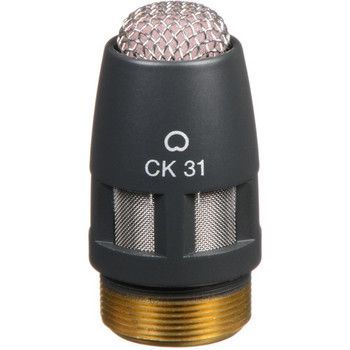 AKG, CK31 screw-on cardioid microphone capsule module for GN/HM modular systems, includes W30 windscreen for conferencing and installed sound applications, (2765H00200)