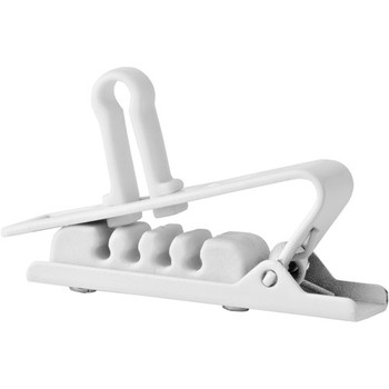 AKG, H2 Croco cable clip white (5-pack) for securing lavalier microphones, designed for reliable cable management and discreet microphone placement, (6500H00400)