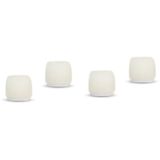 Shure ACVO4WS-W White Foam Windscreen for Centraverse Overhead Condenser Microphones, 4-Pack (ACVO4WS-W)