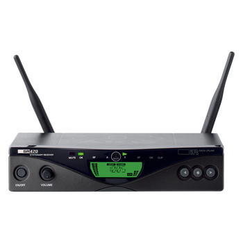 AKG, SR470 BD7 wireless stationary receiver with rack mount kit, pilot tone support, and professional wireless system integration, (3300H00150)