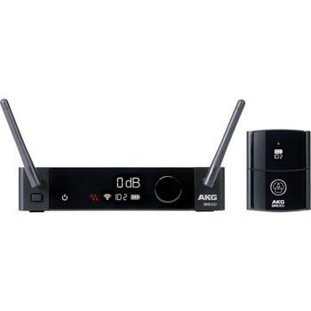 AKG, DMS300 wireless instrument system with bodypack transmitter and receiver for reliable cable-free instrument performance, (5100253-00)