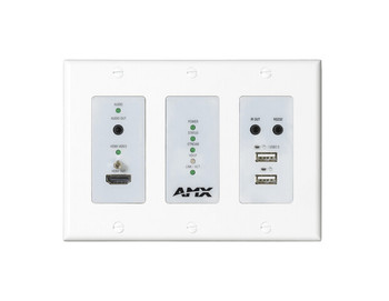 AMX HARMAN NMX-DEC-N2625-WP-NA N2600 AV-over-IP Decoder Wall Plate, Decora Style, with 4K60 4:4:4 Video Support (AMX-N26D012)