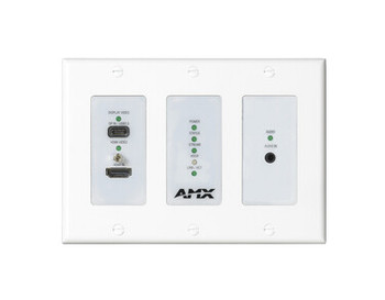 AMX HARMAN NMX-ENC-N2615D-WP-NA N2615D AV-over-IP Encoder Wall Plate with Dante Audio, Decora Style, and 4K60 4:4:4 Video Support (AMX-N26E013)