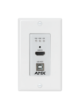 AMX DX-TX-DWP-4K60 DXLink 4K60 HDMI Wallplate Transmitter, White
