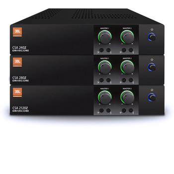 JBL NCSA2120Z-U-US Dual 120W DriveCore Amplifier, Fanless 1U Half-Rack with 4Ω/8Ω/70V/100V Support and Mounting Kit, (NCSA2120Z-U-US)