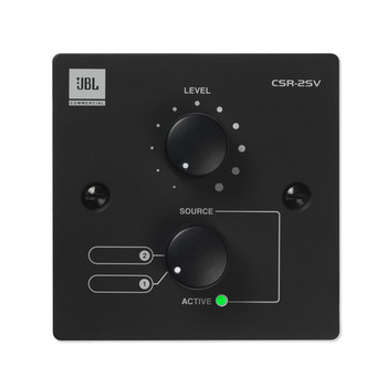 JBL Wall Controller with 2-Position Source Selector and Volume Control, US Version, Black, for CSM-21 and CSM-32 Mixers (JBLCSR2SVBLKV)