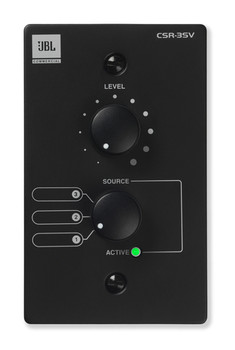 JBL Wall Controller with 3-Position Source Selector and Volume Control, US Version, Black, for CSM-32 Mixers (JBLCSR3SVBLKV)