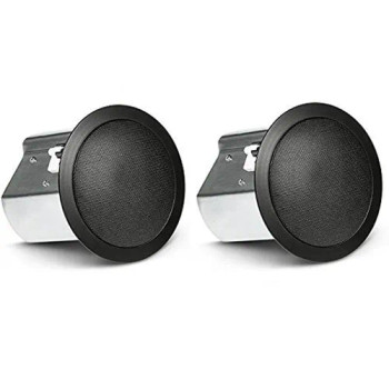 JBL Control 14C/T-BK 4" Two-Way Coaxial Ceiling Loudspeaker, 30W Power Handling, 70V/100V Multi-Tap Transformer with 8Ω Direct, Black Finish, Sold Individually (Pairs), (CONTROL 14C/T-BK)
