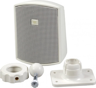 JBL C50PACK-WH Surface-Mount Subwoofer-Satellite Speaker System Package with Control 50S/T-WH Subwoofer and Four Control 52-WH Satellite Speakers, 70V/100V Transformer, Wall-Mount Brackets Included, White, (C50PACK-WH)