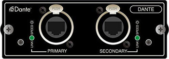 Soundcraft Dual Port Cat 5 Dante Card for Digital Mixing Consoles with Networked Audio Connectivity, High-Channel Dante Transmission, and Professional Live Sound System Integration Applications (5031819)