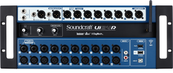 Soundcraft Ui24R 24-Input Digital Rack Mixer with Wireless Remote Control, Integrated Effects, and US Power Supply for Live Sound, Recording, and Professional Audio Applications (SCR-5076585-01)